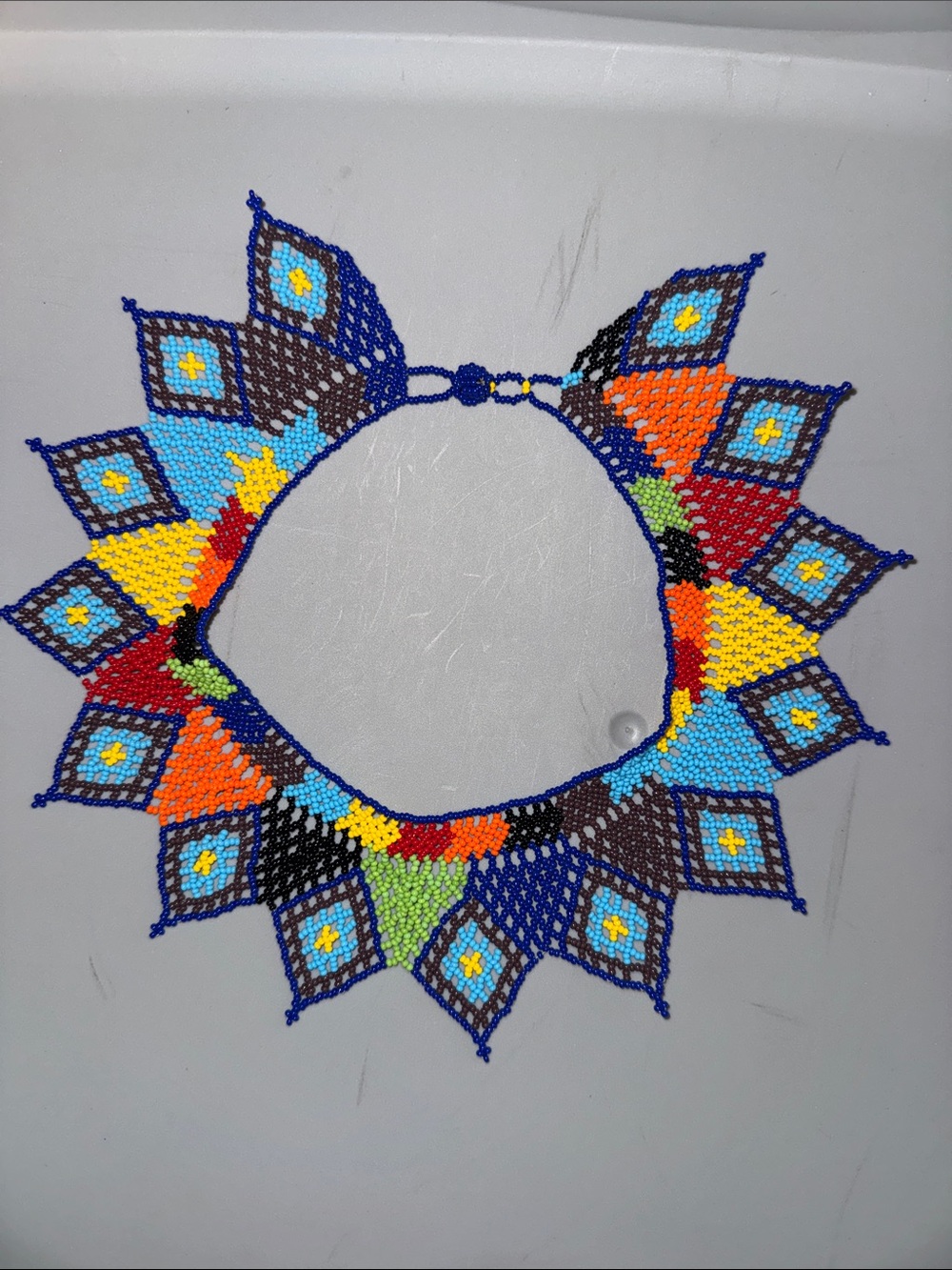 Handcrafted Multicolor Beaded Statement Necklace